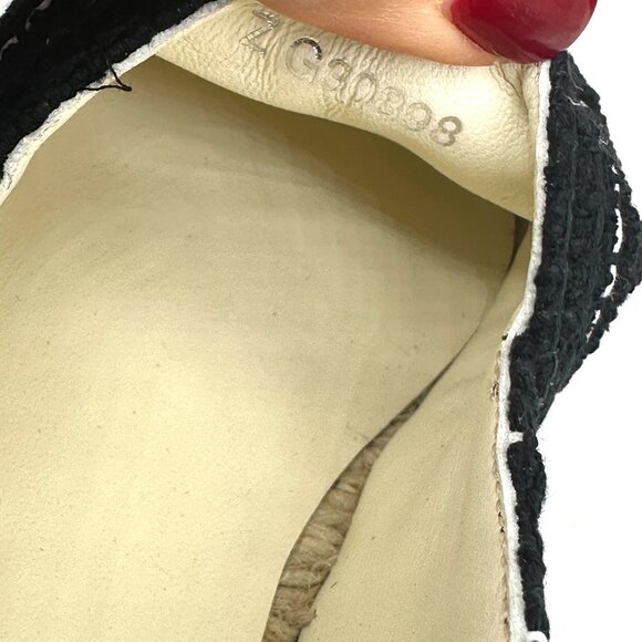 CHANEL 15S 2015 Classic Tweed Patent Cap Toe CC Logo Espadrilles Flats Shoes - Picture 13 of 16